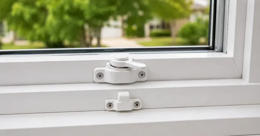 technician installing new window latch hardware in Hamilton