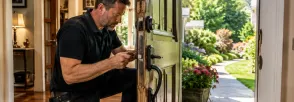 Broken Front Door Stipley, Hamilton